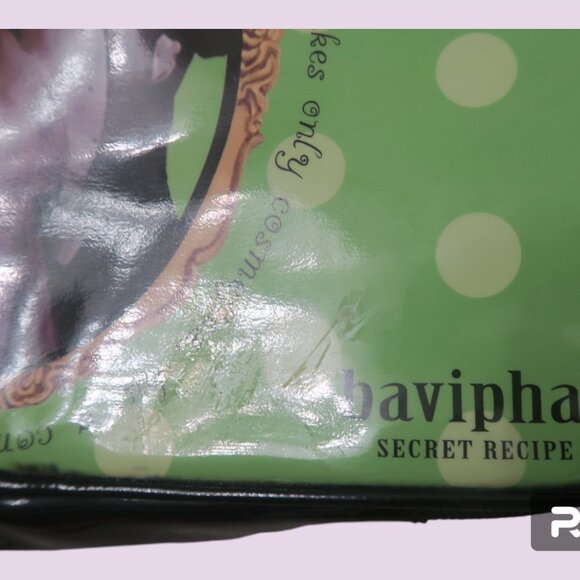 Baviphat cosmetic makeup bag Korean women's in green and black size one size. - Picture 9 of 9